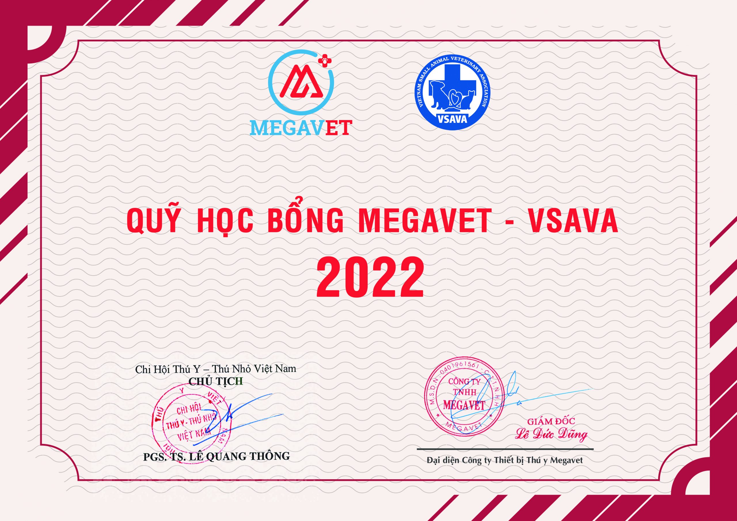 Học bổng MEGAVET – VSAVA 2022 dành cho sinh viên Thú y