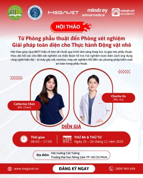 [HỒ CHÍ MINH – 25 & 26/11/2025] HỘI THẢO CHUYÊN ĐỀ ” TỪ PHÒNG PHẪU THUẬT ĐẾN PHÒNG XÉT NGHIỆM – GIẢI PHÁP TOÀN DIỆN CHO THỰC HÀNH ĐỘNG VẬT NHỎ”
