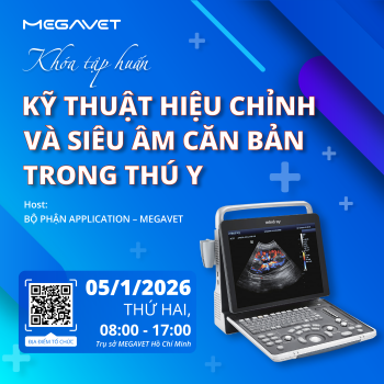 MEGAVET – THÔNG BÁO KHÓA TẬP HUẤN “KỸ THUẬT HIỆU CHỈNH VÀ SIÊU ÂM CĂN BẢN TRONG THÚ Y”